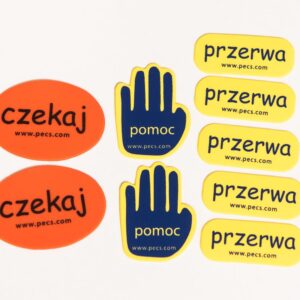 Komplet kart "Przerwa", "Pomoc" i "Czekaj"